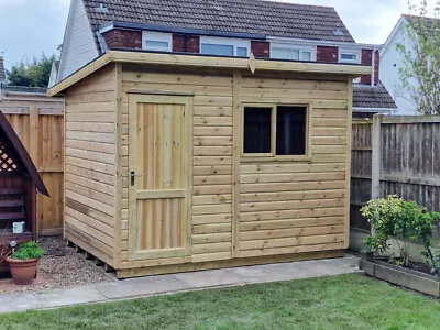 10x8 SHED WOODEN WORKSHOP 16MM TANALISED HEAVY DUTY CHECK POSTCODES BELOW • £1080