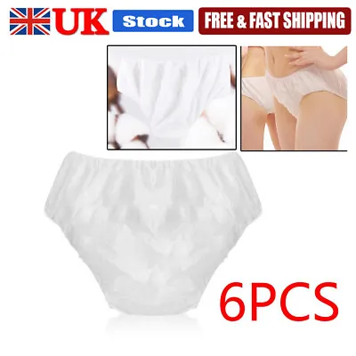 £5.39 • Buy 6pcs Women Non-Woven Panties Briefs Lingerie Disposable Underwear UK