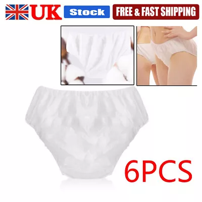 £5.39 • Buy 6pcs Women Non-Woven Panties Briefs Lingerie Disposable Underwear UK