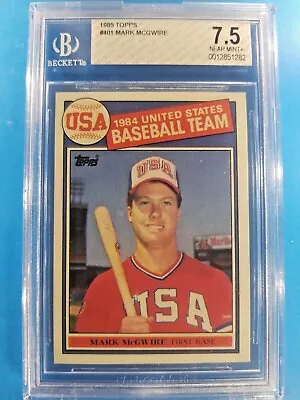 1985 Topps #401 Mark Mcgwire Bgs 7.5 Nm+ 1984 Usa • $25