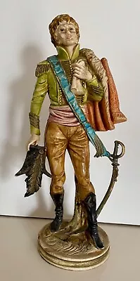 Vintage Italian Military Man Holding Sword Tall Resin Figurine • £29.99