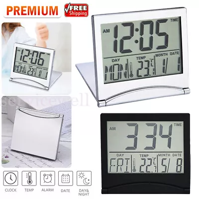 $9.64 • Buy Home Digital LCD Screen Travel Alarm Clocks Thermometer Timer Desk Calendar