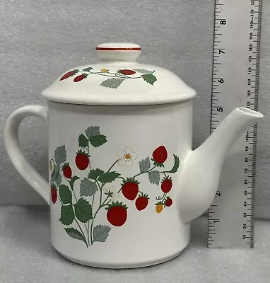 International Tableworks Large 7  Strawberry Teapot Vintage Ceramic Japan • $50