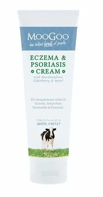 $17.35 • Buy MooGoo Eczema & Psoriasis Cream With Marshmallow, Elderberry 120g (NEW)
