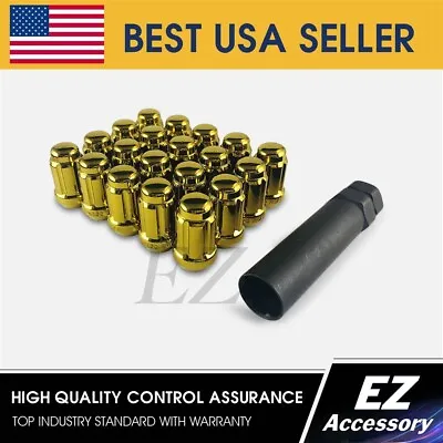 24 Pc Set Spline Tuner Lug Nuts | 1/2  | Gold | Ford Mustang Explorer • $31.91