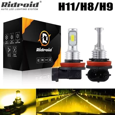 H11 H8 H9 LED Headlight Kit 3000K Yellow Fog Light Bulbs Bright High Or Low Beam • $11.99