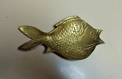 Vintage Brass Fish Shaped Soap Dish / Tray Good Detail • $6.99