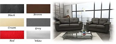 Brand New Designer Luxury Leather New York 3+2 Seater Sofa Brown • £549.99