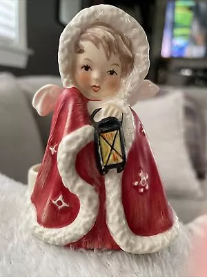 Vintage Goebel W Germany Figurine Candle Holder Red Coat Angel Lantern ROBSON • $24