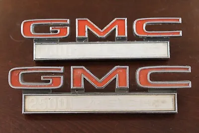 1971 1972 GMC 1500 V Eight Chrome Fender Emblem W Studs Driver Quality SET • $29.99