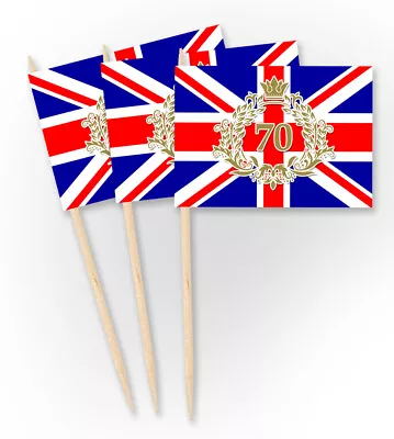 Union Jack Flag Cupcake Cake Toppers Flags Jubilee Party Decoration • £6.24