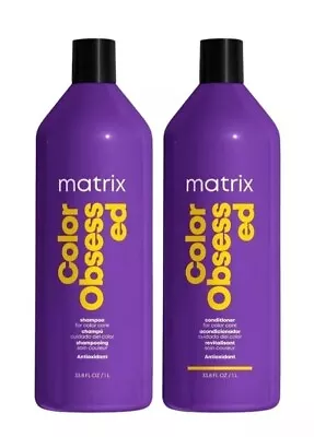 Matrix Total Results COLOR OBSESSED Shampoo & Conditioner 33.8 Oz Liter Set-New! • $49.98