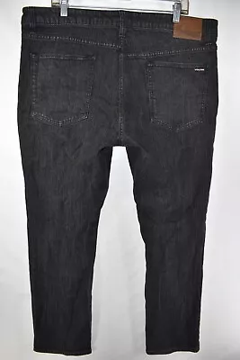 Volcom Vorta Slim Straight Stretch Jeans Mens Size 40 Black Meas. 40x31 • $20.99