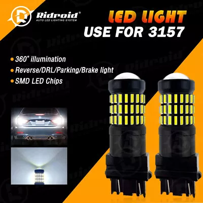 4Pcs Super White 3157 LED DRL Reverse Backup Turn Signal Parking Light Bulb Lamp • $12.99