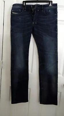 Authentic DIESEL SAFADO 0839F Slim Fit Straigh Men's Stretch Blue Jeans Sz 32x32 • $78