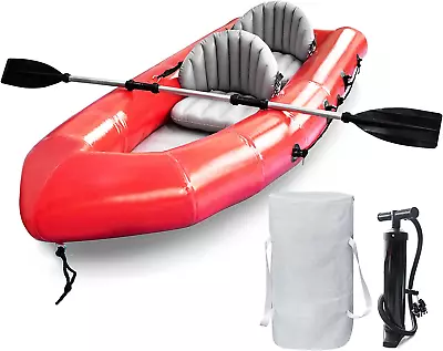 2 Person Inflatable Touring Kayak For Adults Portable 9.8FT Inflatable Boat Raf • $138.99