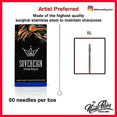 50 Pcs Sovereign Sterile Disposable Tattoo Needles RL/RS/M/CM/F (TOP QUALITY!) • $39.99