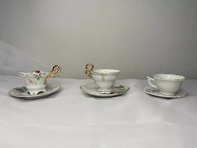 LOT-3 Sets Of Vintage Miniature Tea Cups And Saucers-JAPAN  C2 • $38.99