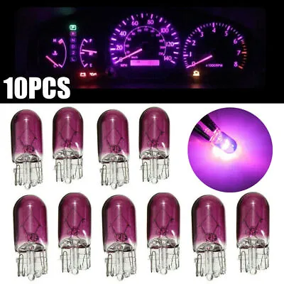 10x Purple T10 501 3W Car Dashboard Dash Panel Gauge Light Bulbs Accessories • $2.52