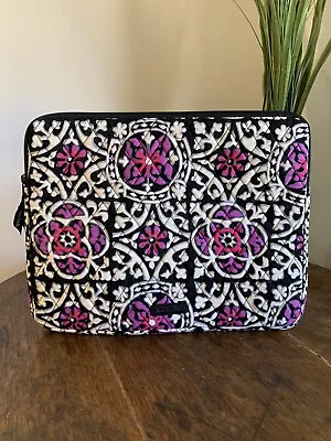 VERA BRADLEY Tablet Computer Case Scroll Medallion Purple Black White Zip Up • $15