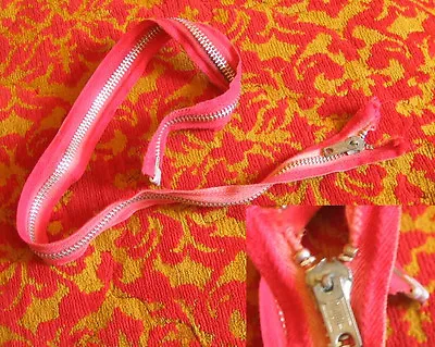 True Vtg 1950s BEST 21  MILITARY Jacket Zipper Red  Steel USA • $8.62