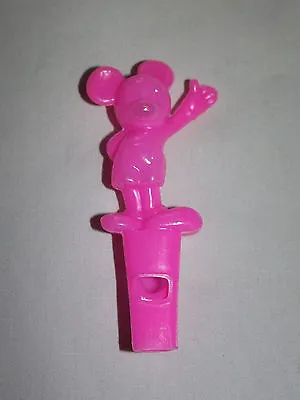 Vintage  Disney Toy 1960s Mickey Mouse Pink Plastic  Whistle • $27.99