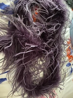 £25 • Buy Vintage Monsoon Dusky Purple Ostrich Feather Boa