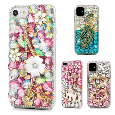 $19.99 • Buy For Samsung S23 S22 S21 S20 FE Note20 10 Bling Glitter Flowers Full Diamond Case