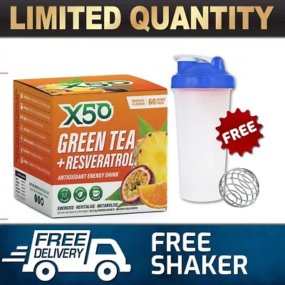 X50 Green Tea 60 Serves // Fat Burner Burn Detox Tribeca Thermogenic Oxyshred • $54.95