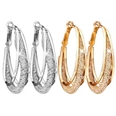 Hoop Earrings Lightweight Big Hoop Earrings Teardrop Fashion • $13.29