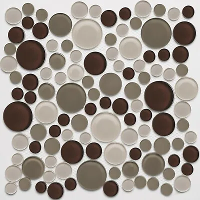 Simple Tile - Glass Mosaic Tile For Kitchen Backsplash GM 4103 - Frappuccino • $6.99