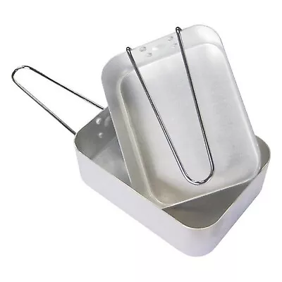 Mess Kit Tins British Army Style 2 Piece Set Aluminium Camping Food Plate Bowl • $12.37