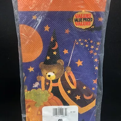 Vtg Halloween Party Paper Tablecloth Black Cats Bears American Greetings NOS • $9.99