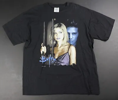 Vintage Buffy The Vampire Slayer Shirt 1998 Black Tee T-Shirt XL Authentic • $179.99