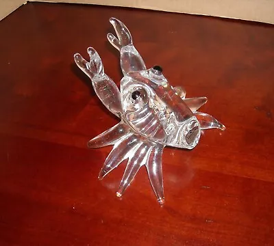 MARCOLIN FULL LEAD ART CRYSTAL CRAB FIGURINE Glass Paperweight Sweden • $29.99