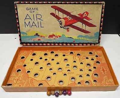 Milton Bradley Air Mail Board Game #4021 Atlantic Ocean Marble Game Complete • $39.95