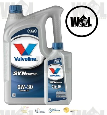 £48.99 • Buy Valvoline Synpower FE SAE 0W30 Fully Synthetic Engine Oil Volvo A5 B5 A1 B1 6 L