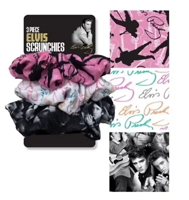 Elvis Presley 3 Piece Hair Scrunchies Set / Licensed From Memphis **NEW** • $10.62