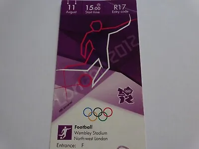 £11.99 • Buy London 2012 Olympic Games ORIGINAL FOOTBALL Ticket 11th Aug GOLD MEDAL MATCH