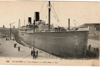 LA PROVENCE (1905)-- French Line (Docked At Le Havre) • $5.75