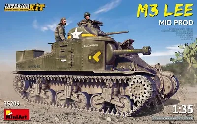 MiniArt 1/35th Scale American M3 LEE Mid Production Tank Plastic Model Kit. • £36.99
