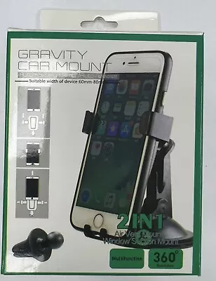 2 In 1 Car Mount Phone Holder Suction Phone Holder  Air Vent Or Suction Holder • £7.95