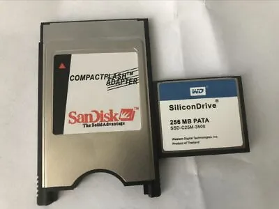 WD  SILICONDRIVE  256MB CompactFlash +ATA PC Card PCMCIA Adapter JANOME Machines • $5