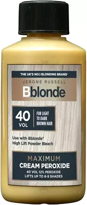 Jerome Russell Bblonde Cream Peroxide Volume 12% Peroxide Lifts 8-9 Levels 75ml • £2.42