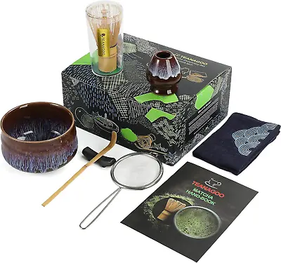 Matcha Tea Set Japanese  Matcha Bowl Bamboo Whisk Scoop Sifter Whisk Set  • $54.62