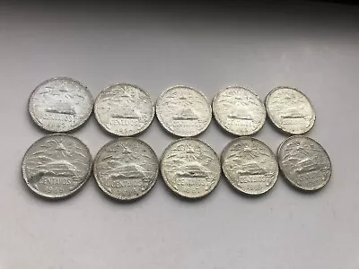 Lot Of 10 RARE COATED SILVER 1943 To 1969 Mexico 20 Centavos Fine Excellent • $75