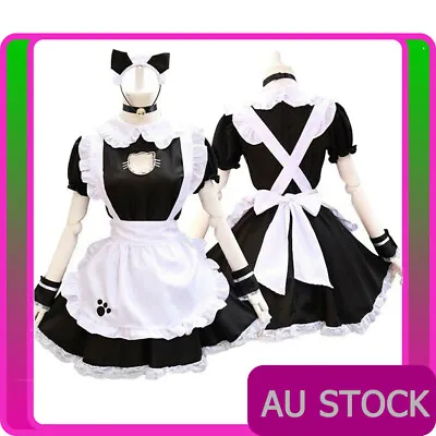 Ladies Cute Lolita French Maid Costume Girls Womens Anime Cosplay Party Dress • $38.94