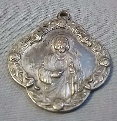 Vintage Catholic Medal National Shrine Of St Jude Chicago Illinois Silver Tone • $8.95