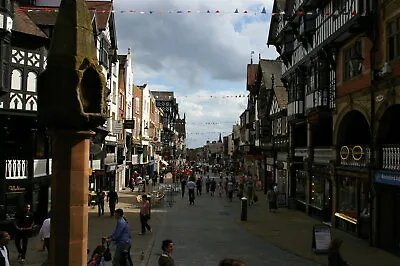 £2 • Buy Photo 6x4 Chester: Looking Down Bridge Street From The Cross Visible At F C2012