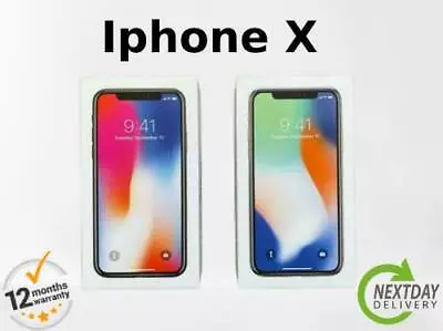 NEW Re-SEALED APPLE IPhone X 10 64GB 256GB Factory Unlocked All Colours In Box • £194.99